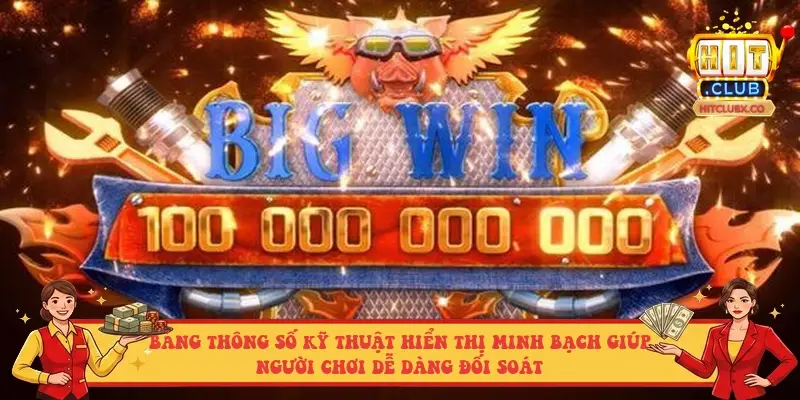 Bảng thông số kỹ thuật hiển thị minh bạch giúp người chơi dễ dàng đối soát Bảng thông số kỹ thuật hiển thị minh bạch giúp người chơi dễ dàng đối soát
