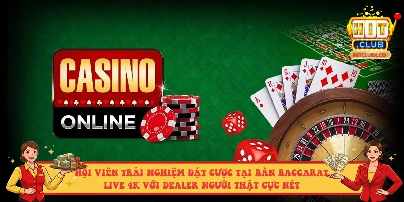 Hội viên trải nghiệm đặt cược tại bàn Baccarat Live 4K với Dealer người thật cực nét Hội viên trải nghiệm đặt cược tại bàn Baccarat Live 4K với Dealer người thật cực nét