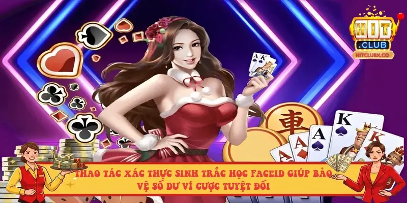 Thao tác xác thực sinh trắc học FaceID giúp bảo vệ số dư ví cược tuyệt đối